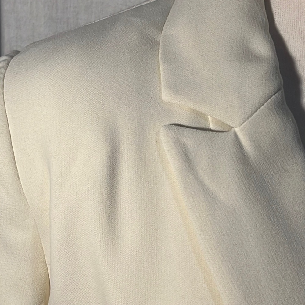 Julie Brown “Violetta” winter white crepe double breasted tuxedo jacket-NWT - Picture 6 of 13